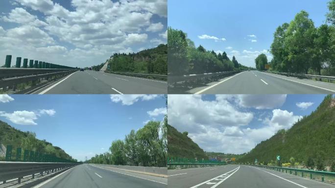 高速路自驾车载第一视角延时摄影