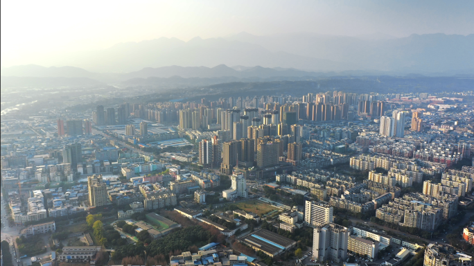 【4K】大气绵阳江油市航拍