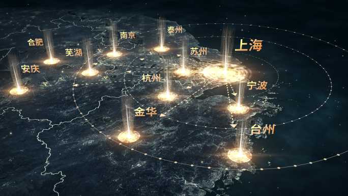 【原创】4K大气震撼长三角区位地图