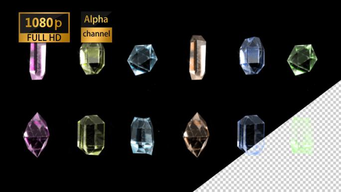 多彩水晶展示-带alpha通道
