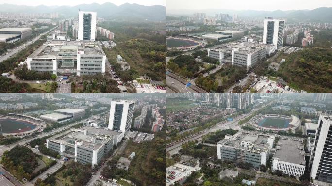 重庆医科大学大学城医院4k航拍原素材