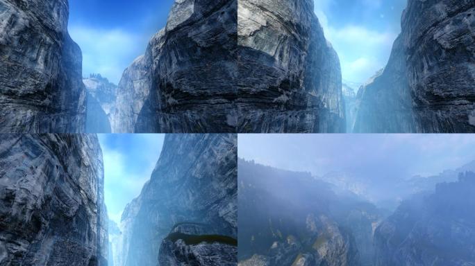 3d制作一线天峡谷山峰峭壁悬崖
