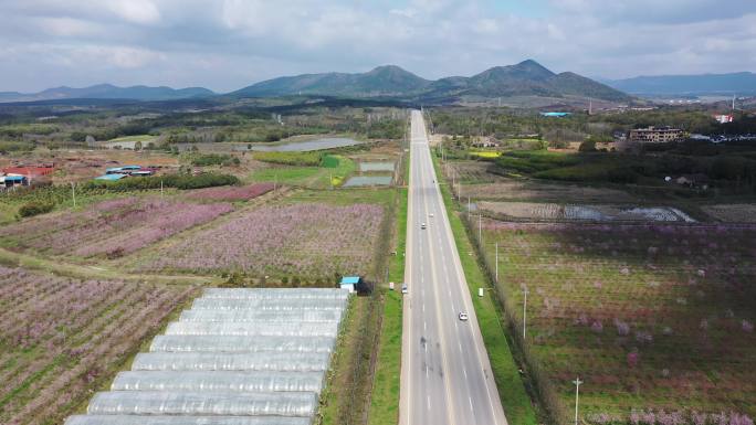 航拍京山屈家岭公路