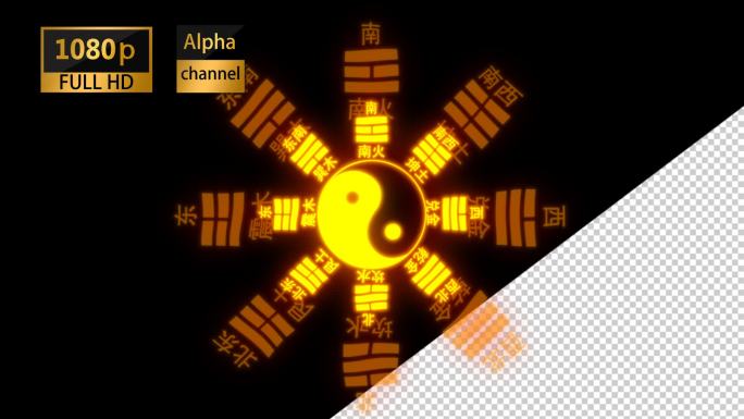 高清八卦符咒-带alpha通道
