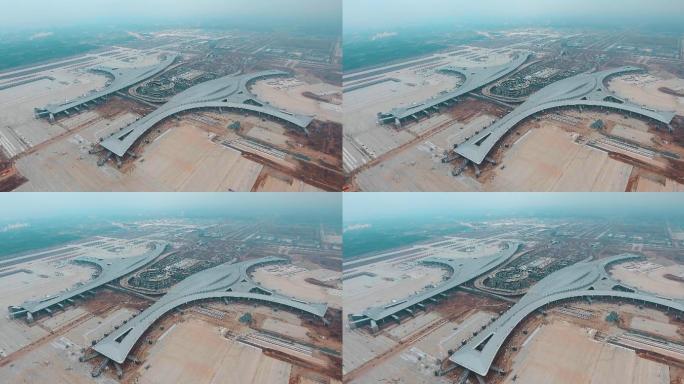成都天府国际机场航站楼航拍4K