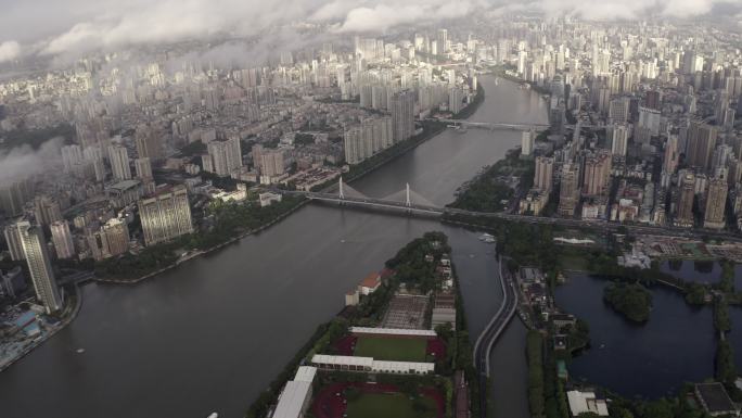 【4K可商用】珠江上的海印大桥