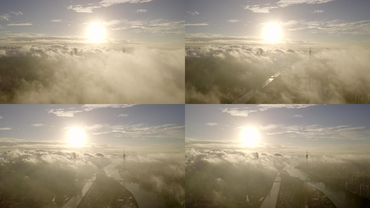 【4K可商用】在云端看广州