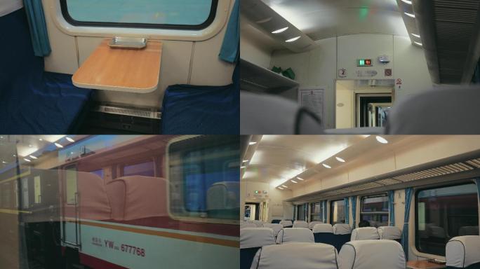 疫情期间孤独的车厢旅游乘客火车
