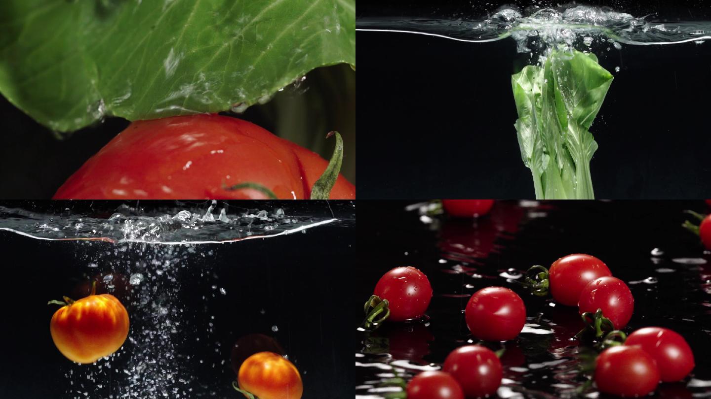 蔬菜如水慢动作