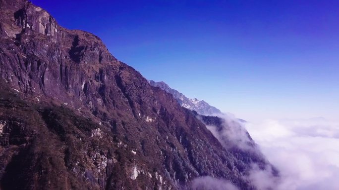 航拍超清雪山，云海，冰川大自然的鬼斧神功