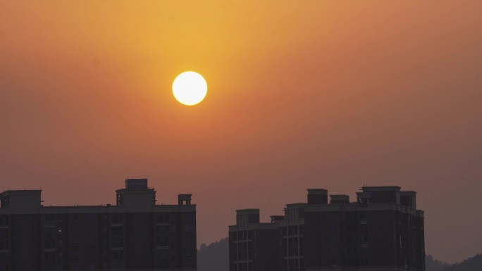 太阳延时日落