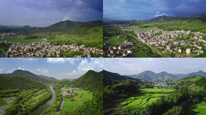 中国美丽乡村风景航拍视频