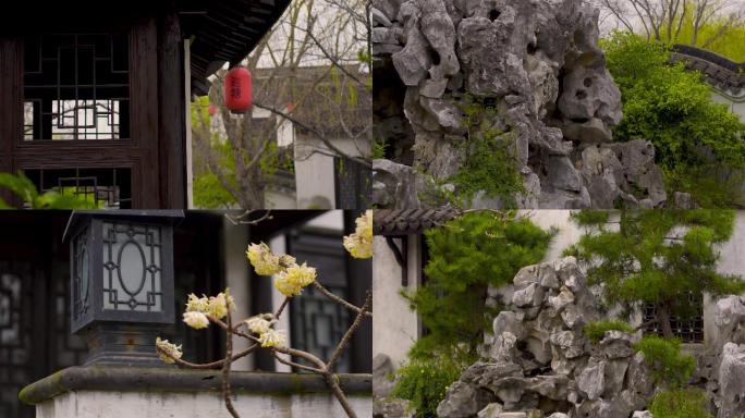 4k实拍古风园林场景