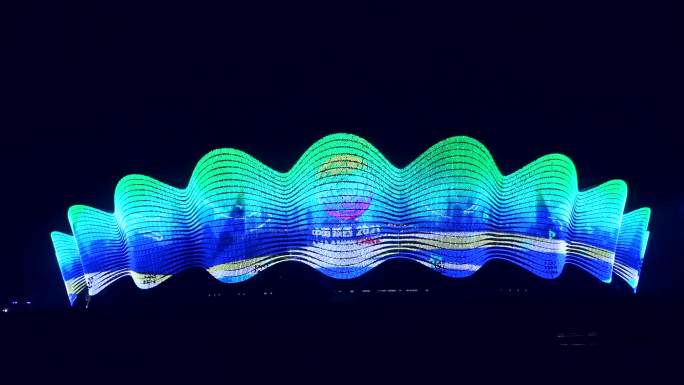 西安2021全运会奥体中心夜景LED视频
