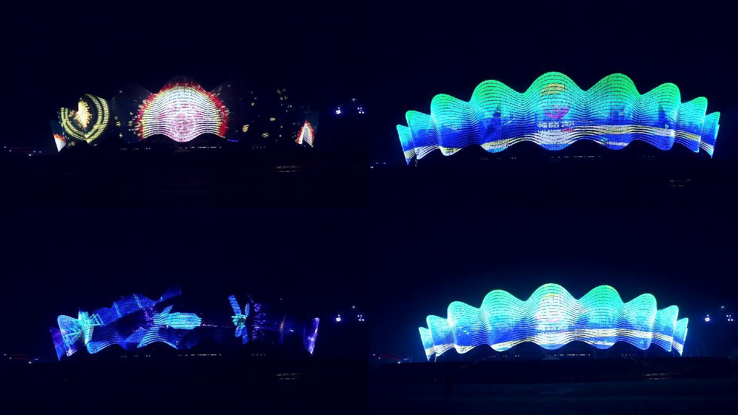 西安2021全运会奥体中心夜景LED视频