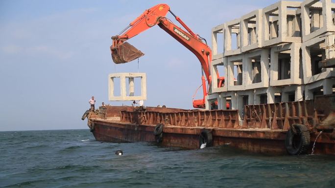 建造海洋牧场建造海参生长环境