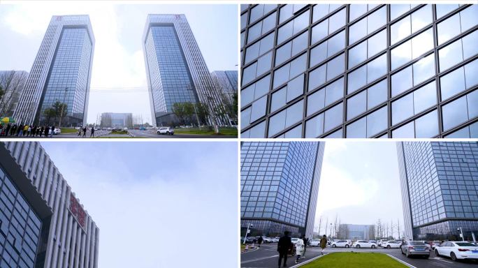 中国声谷大楼延时拍摄