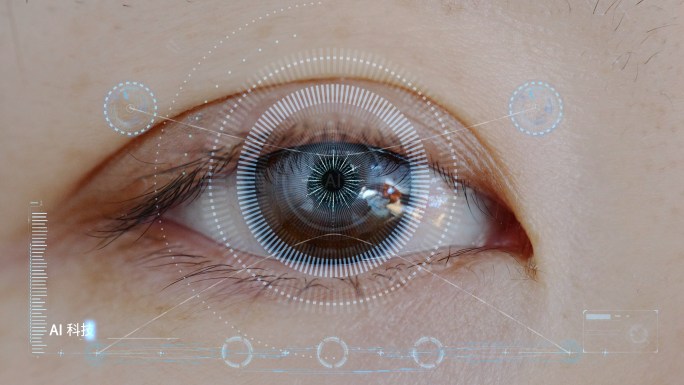 科幻眼睛特写科技感数字芯片视频ae模板