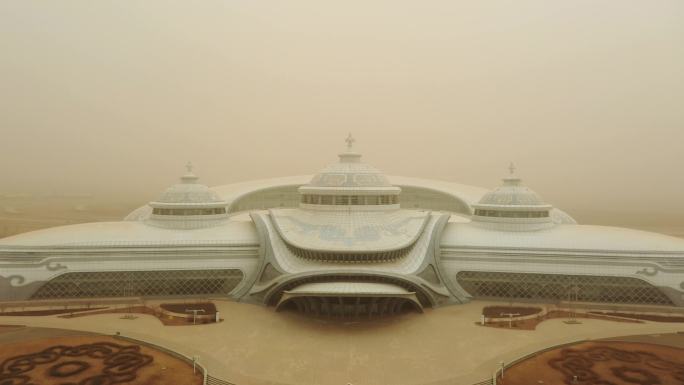 内蒙古城市沙尘暴雾霾恶劣天气