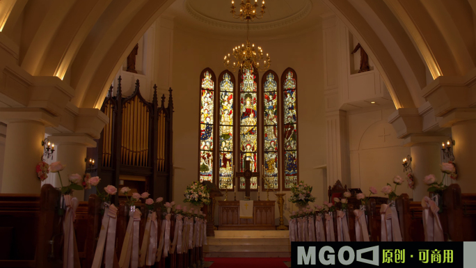 教堂玻璃彩色花窗，宗教艺术玻璃