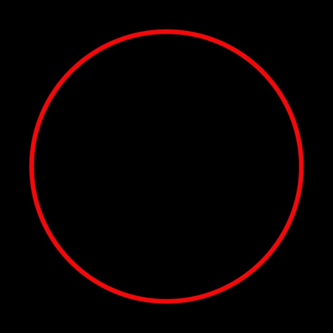 红色圆圈几何画圆动画