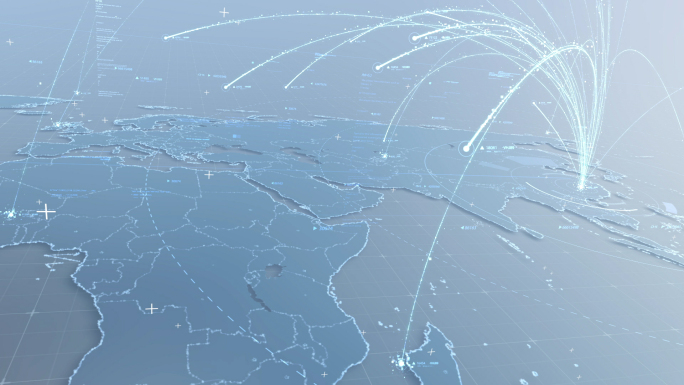 辐射世界地图销售网络出口视频素材