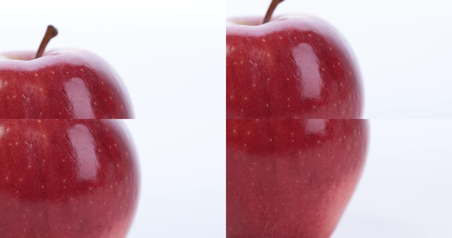 【正版素材】美食水果苹果白背景横屏竖移