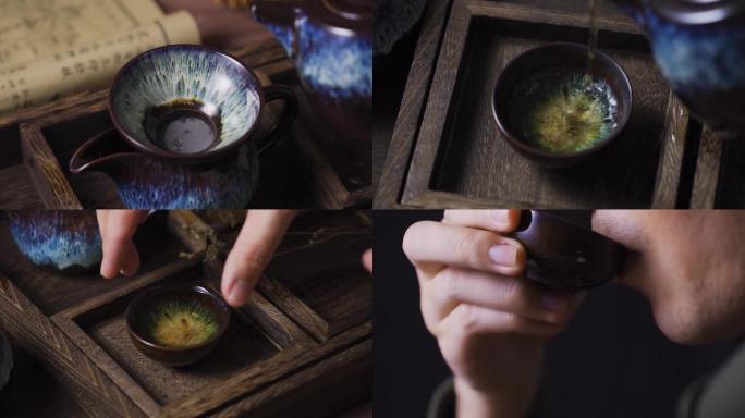 窑变陶瓷茶具茶艺泡茶升格清茶红茶传统复古
