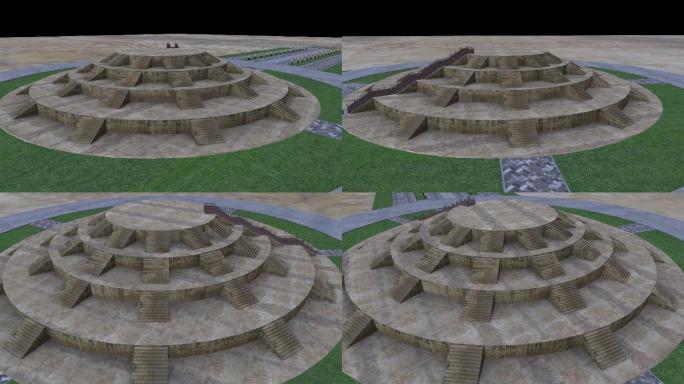 西安天坛公园3D模型