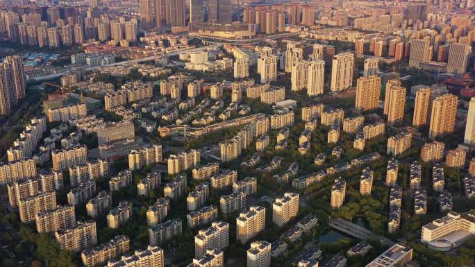 城市楼盘小区居住用地航拍