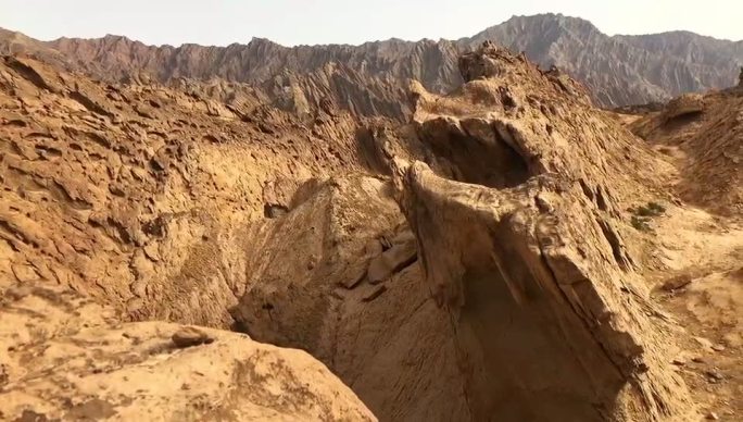 新疆丹霞地貌风景视频素材