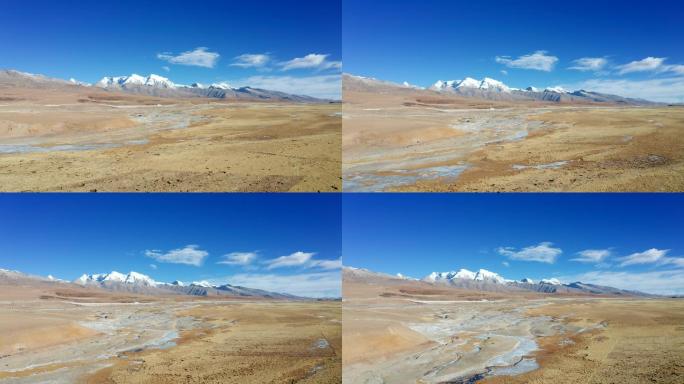 4K航拍西藏冬季念青唐古拉山羌塘无人区