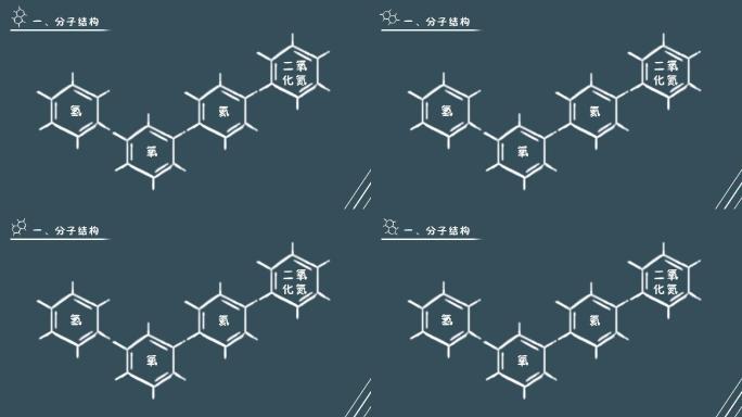 四个分子字幕微课包装