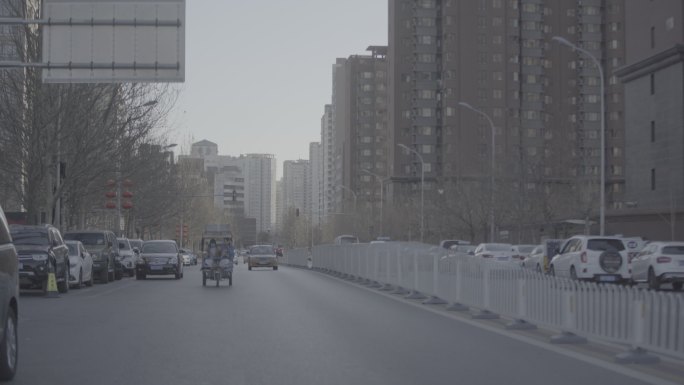 4k街道跟拍北京东二环车流