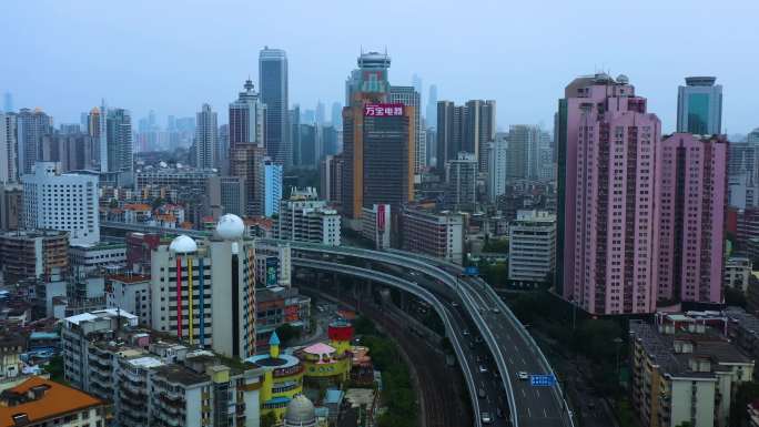 广州广东电视台城市小贝花果山环市东航拍4