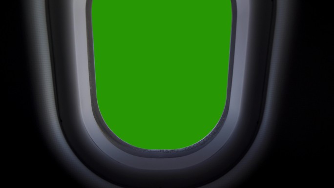 飞机舷窗穿越绿幕
