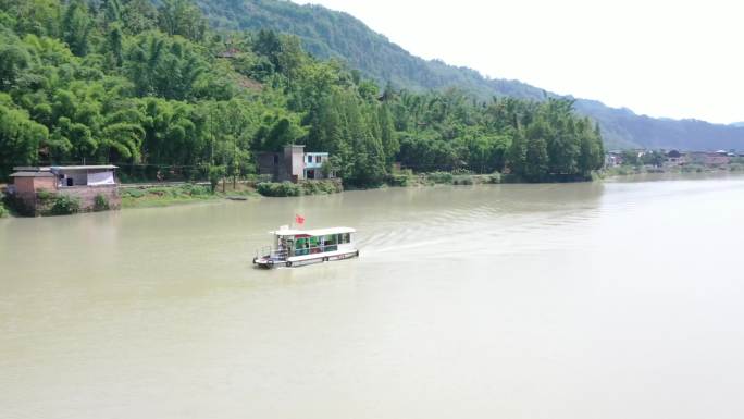 四川省洪雅县槽渔滩各种角度航拍