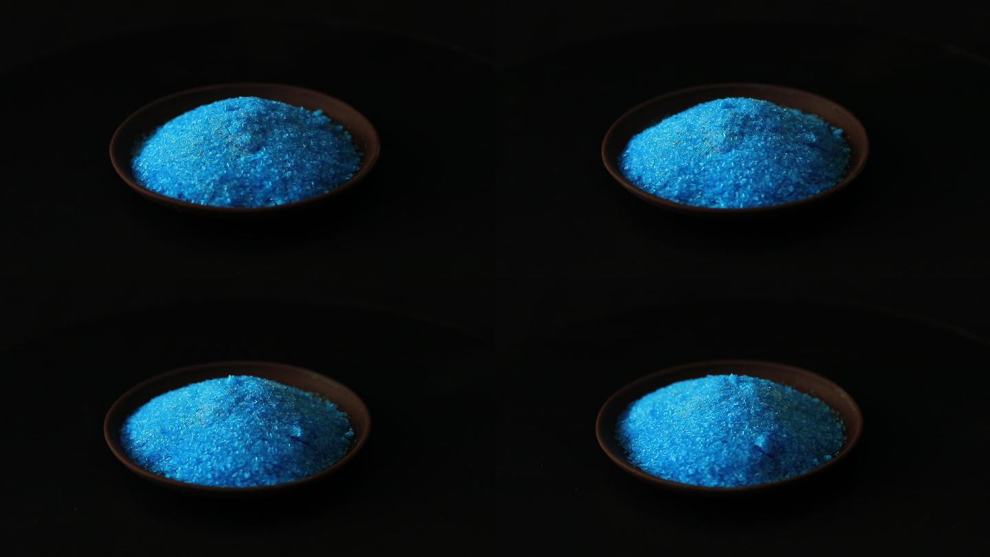 蓝矾铜矾硫酸盐类矿物结晶体无机化合物