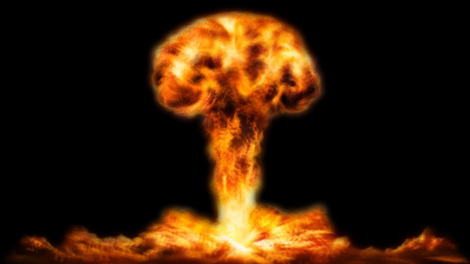 核弹爆炸蘑菇云透明通道
