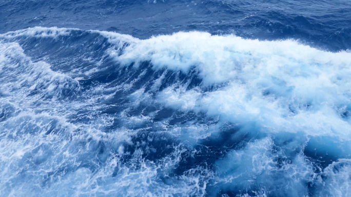 【4K】波涛汹涌的海面-大海海浪