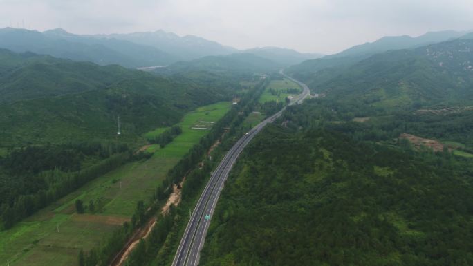 航拍湖北高速公路原素材10