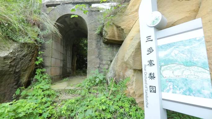 上山阶梯峭壁险道山顶栈道眺望