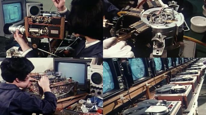 老式早期摄像机录像机现代化生产线