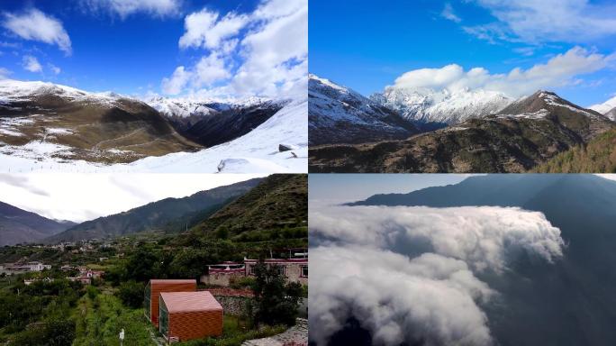 大气震撼川西高原甘孜阿坝雪景延时实拍合集