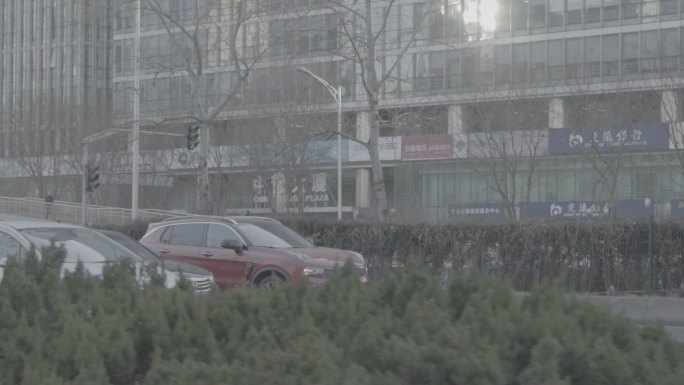 城市街道跟拍北京东二环车流