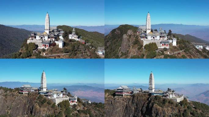 大理鸡足山金鼎寺航拍