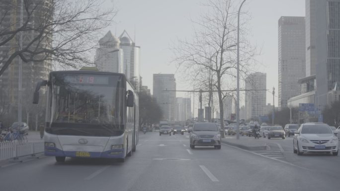 4k街道跟拍北京东二环车流