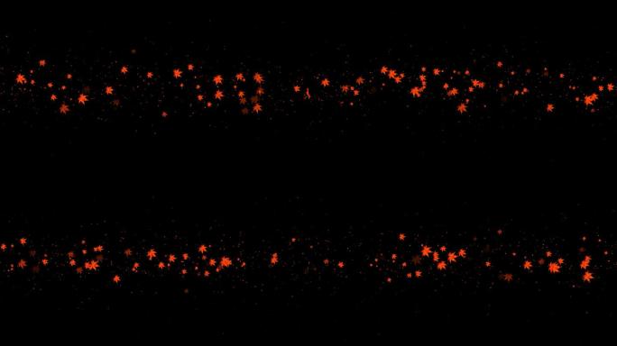 枫叶粒子前景装饰视频素材带通道