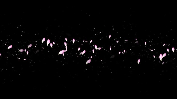 荷叶花瓣粒子前景装饰视频素材带通道