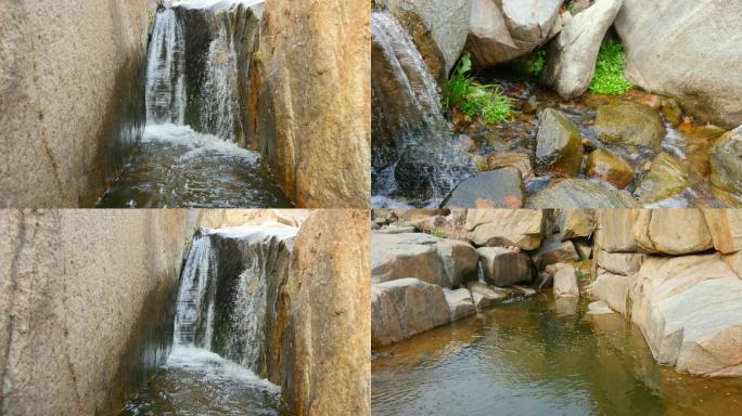 唯美瀑布，生态水山泉水06